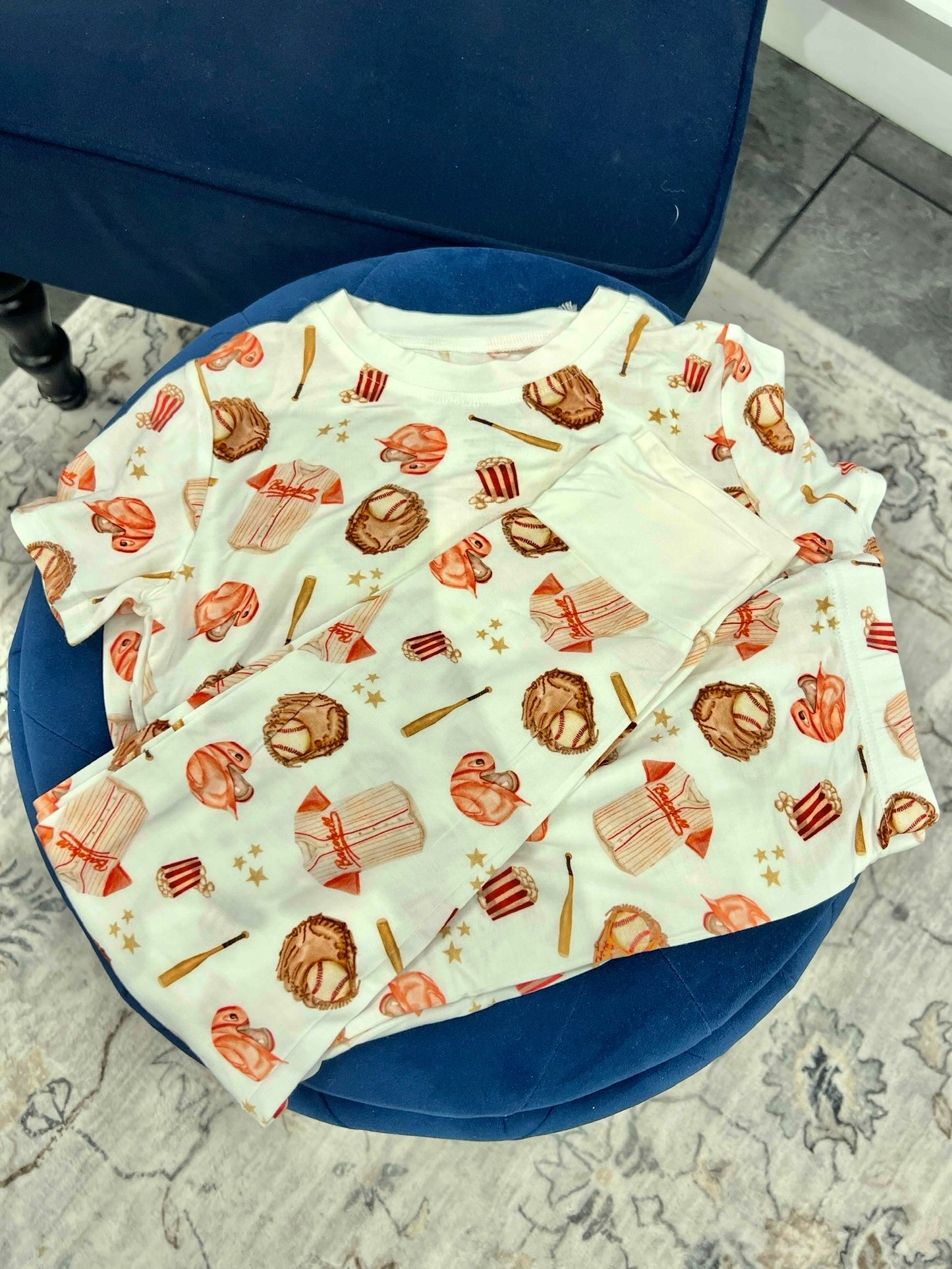 Little Boys Baseball Pajama Set