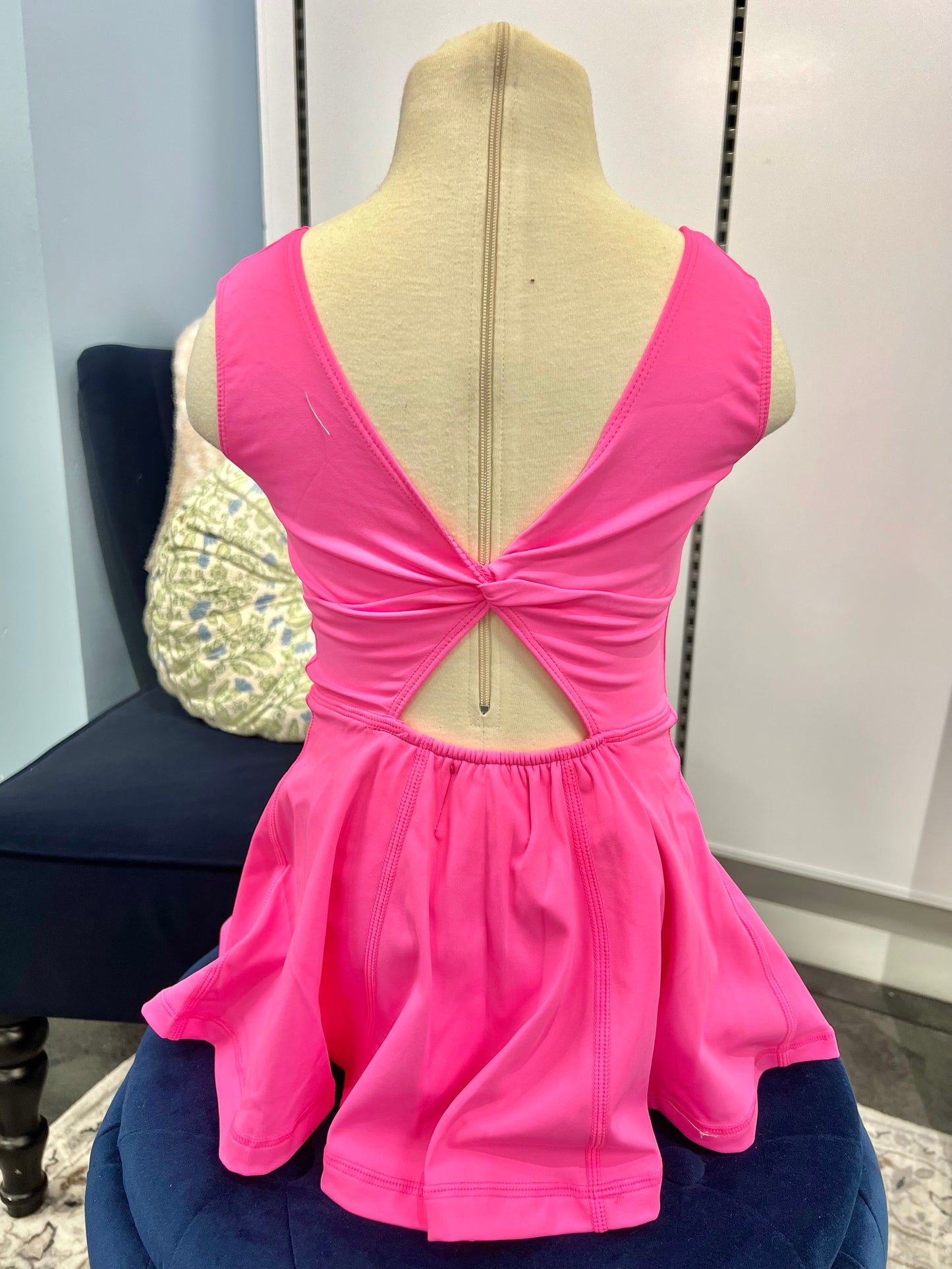 Little Girls Hot Pink Romper Dress