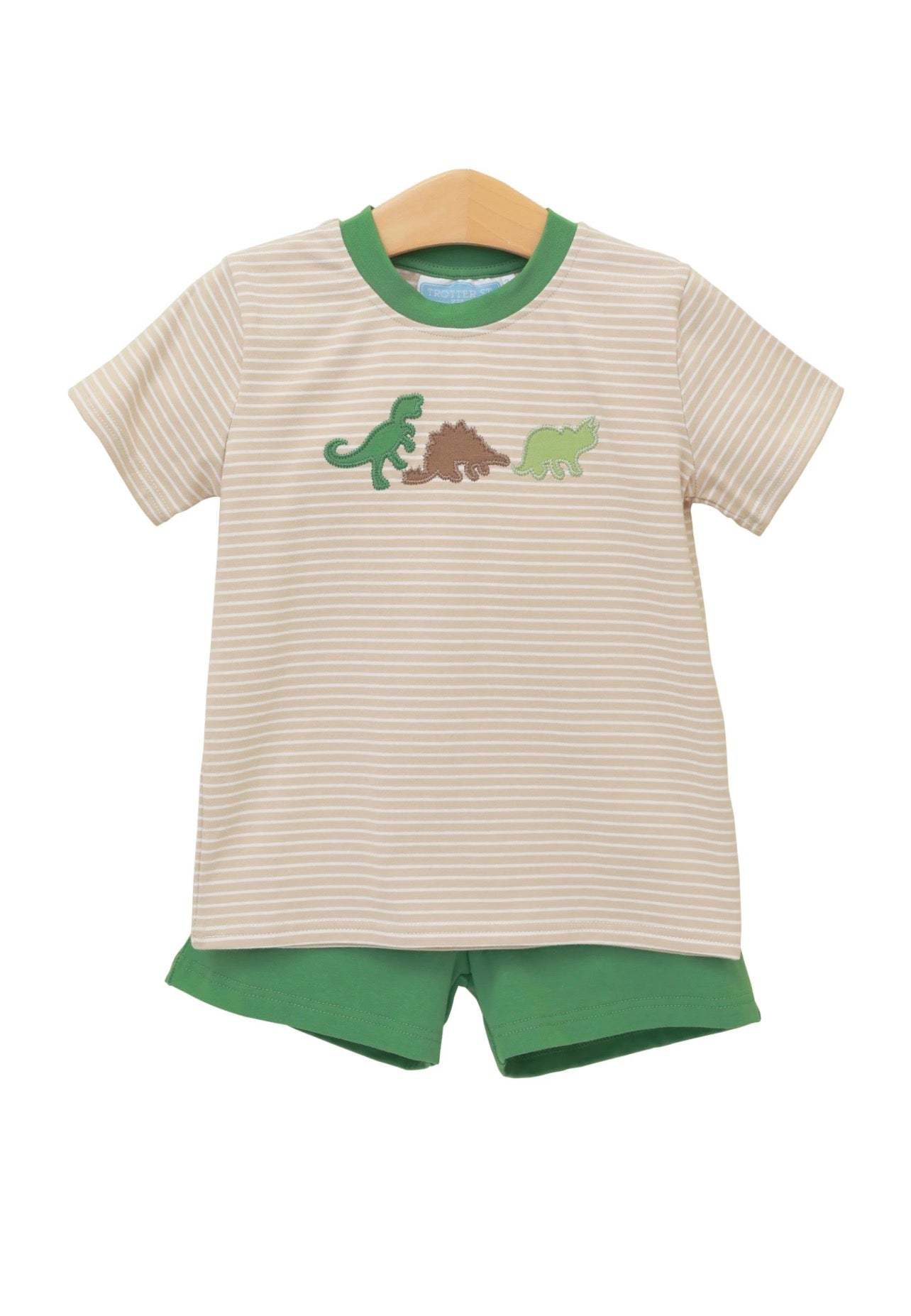 Dino Trio Stripe Tee Set