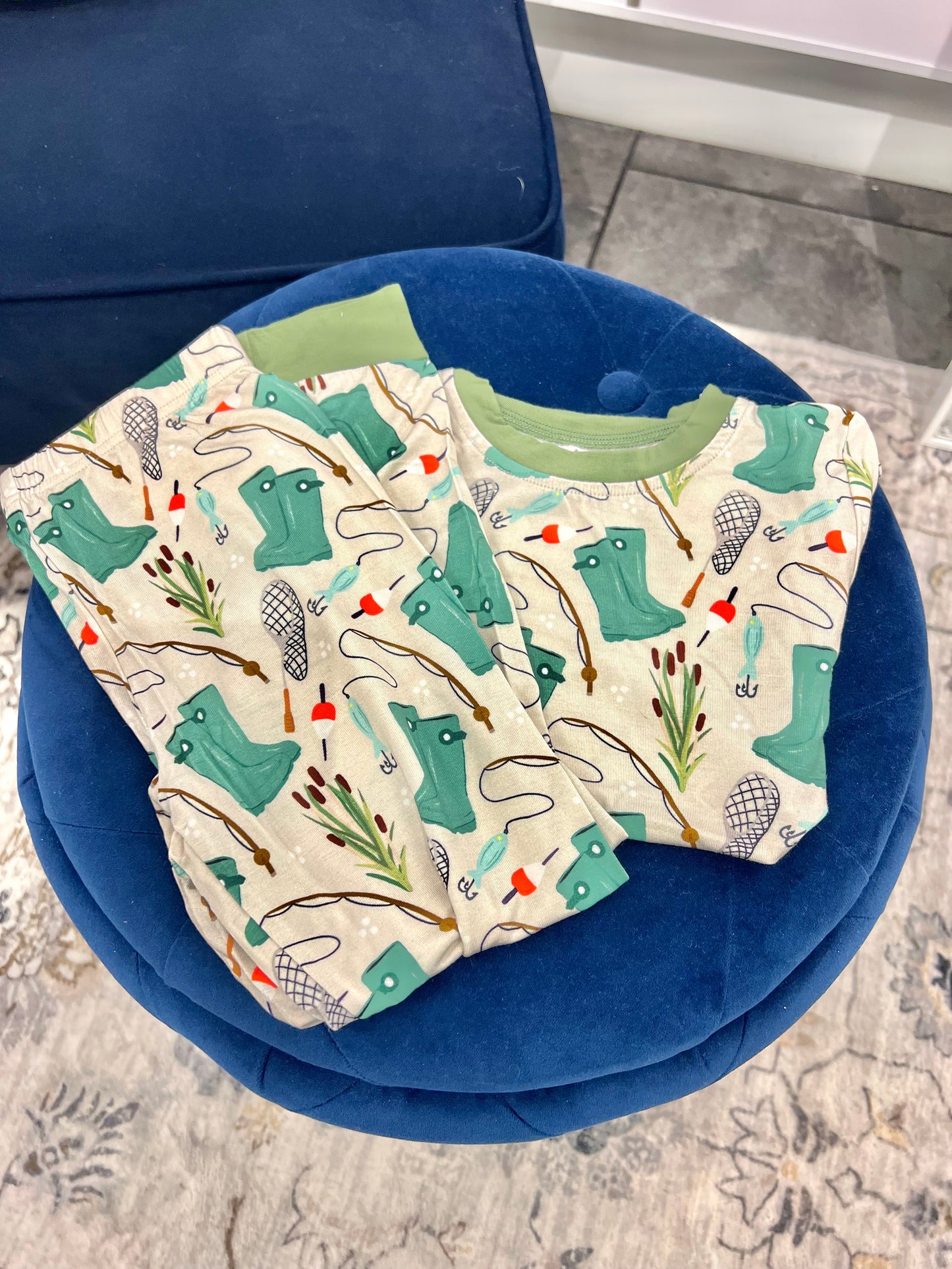 Little Boys Fishing Pajama Set