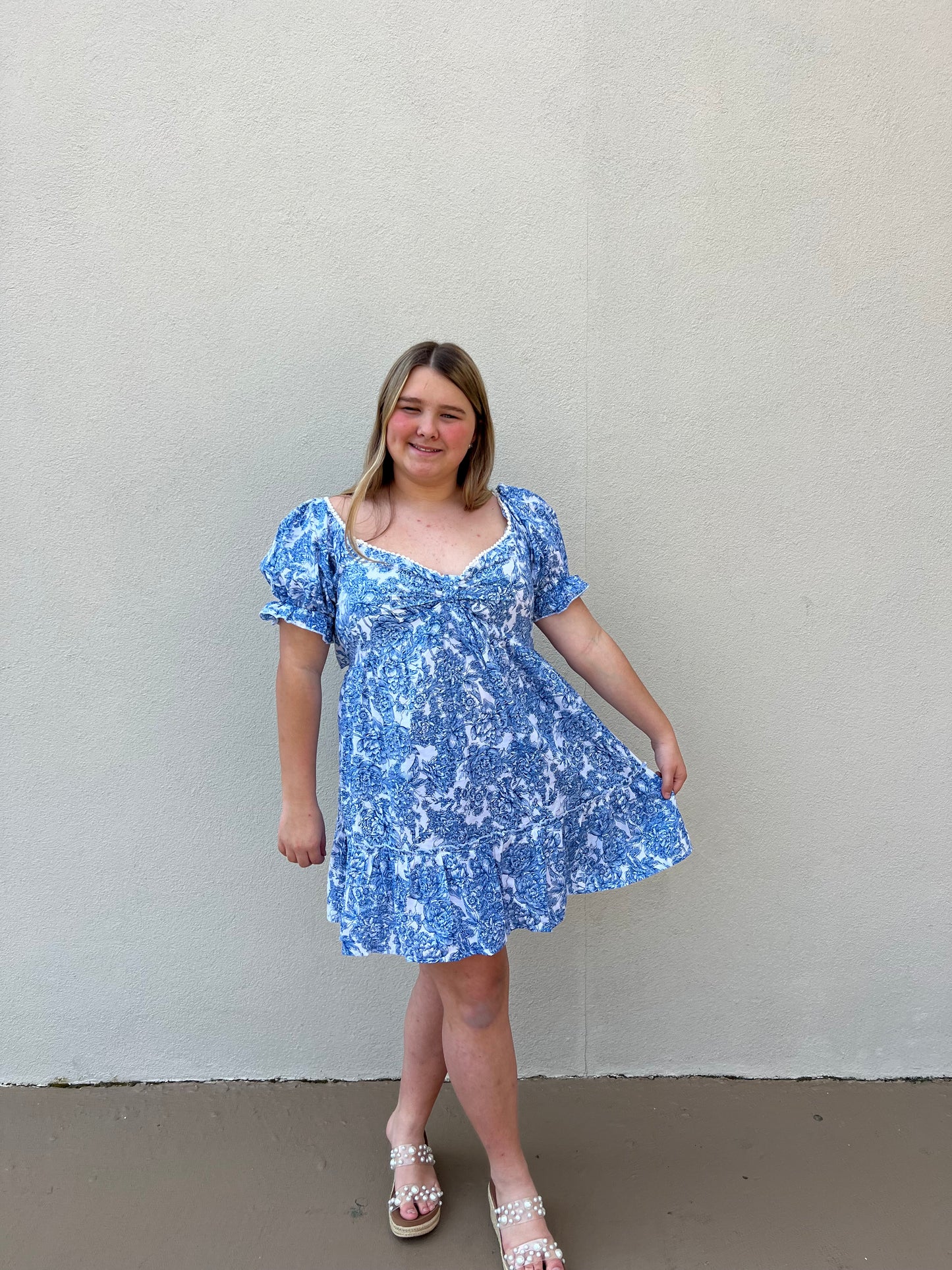Summer Blues Mini Dress | Simply Southern