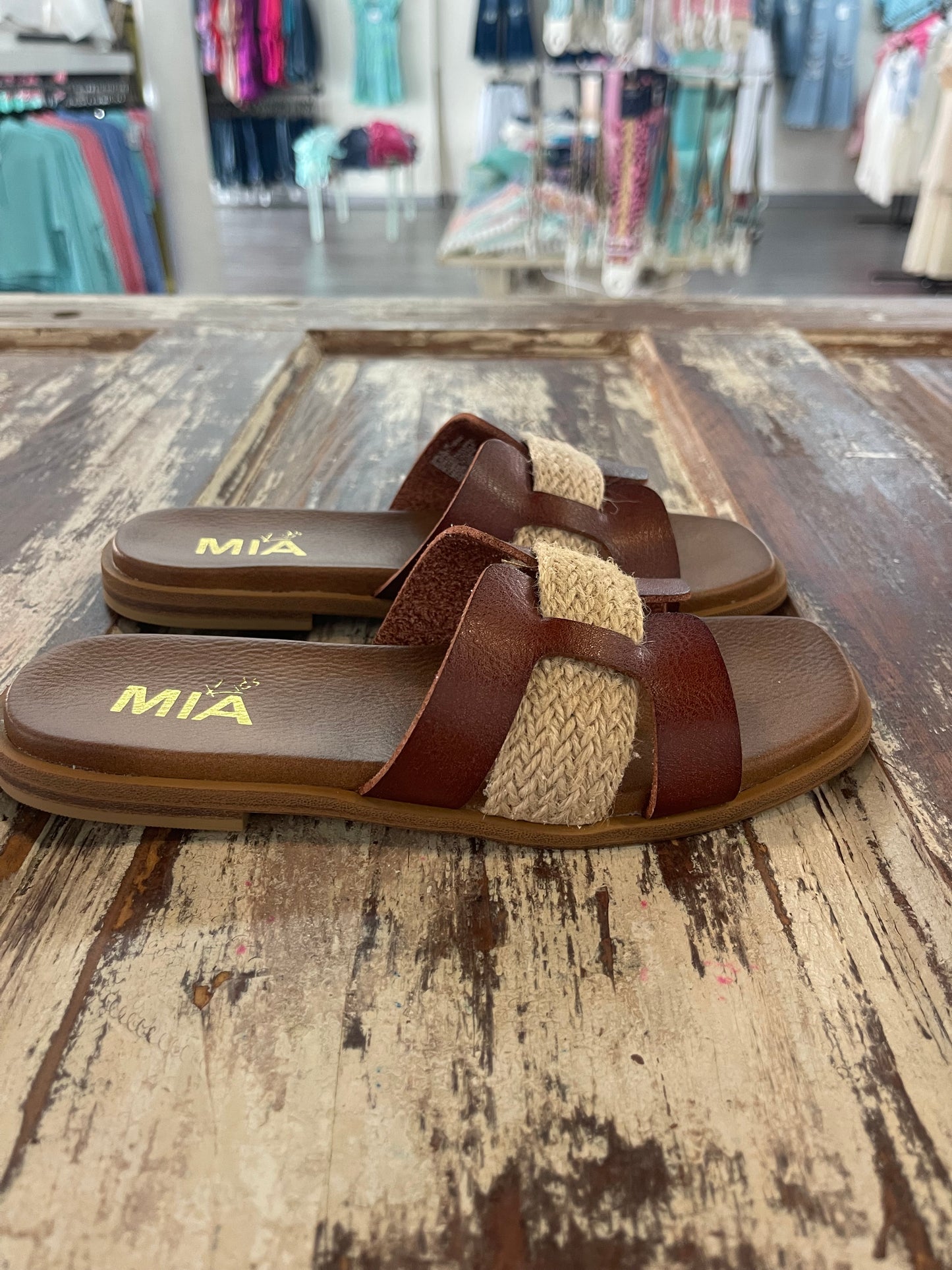 MIA Elayne Cognac Brown Youth Sandals