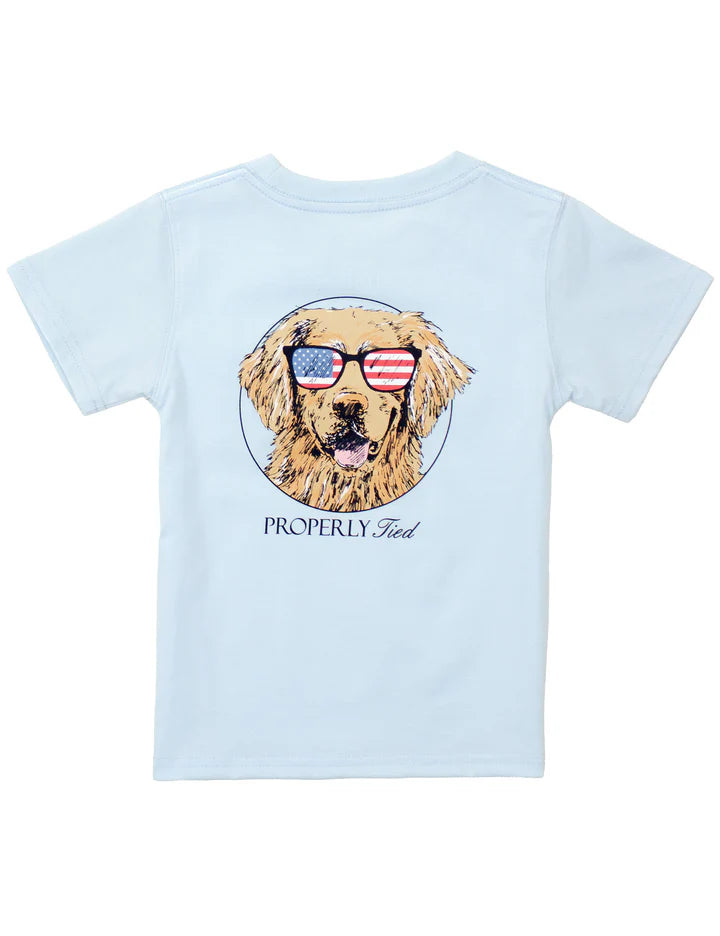 Boys Patriot Dog Tee | Properly Tied