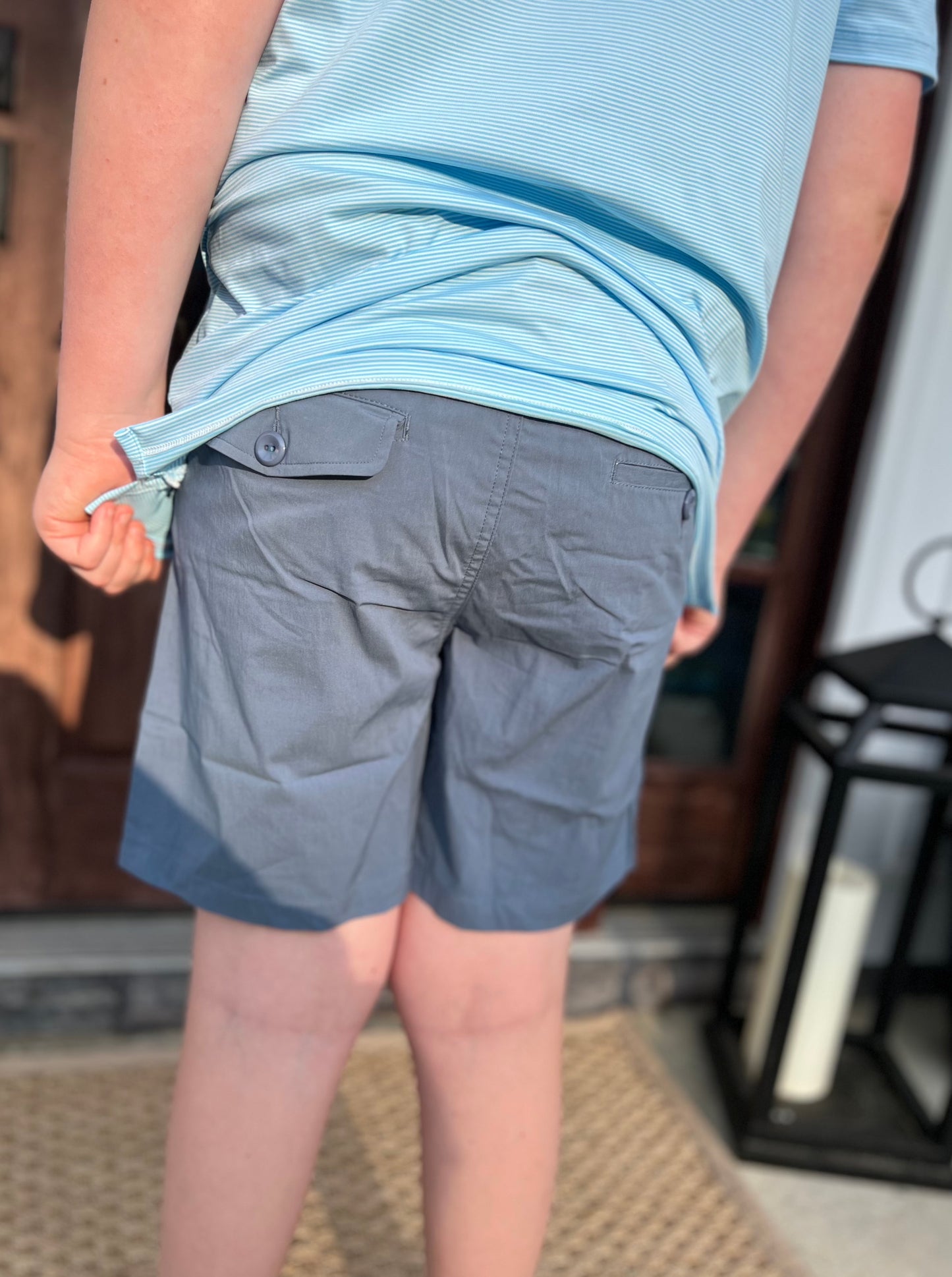 Boys Augusta Shorts in Stone Blue