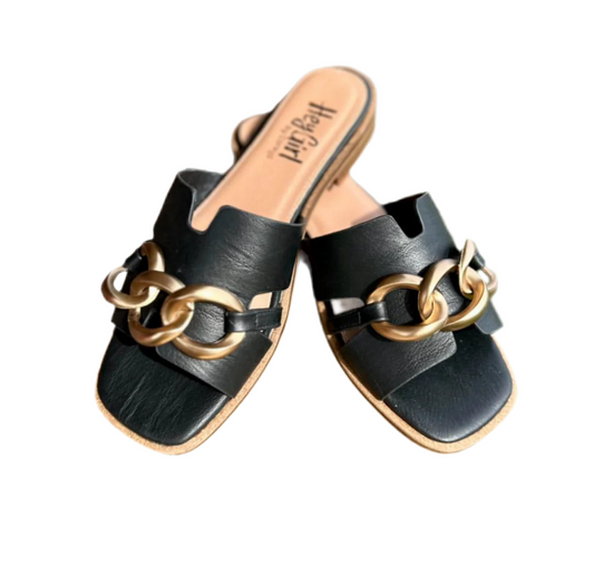 Off the Chain Sandals in Black