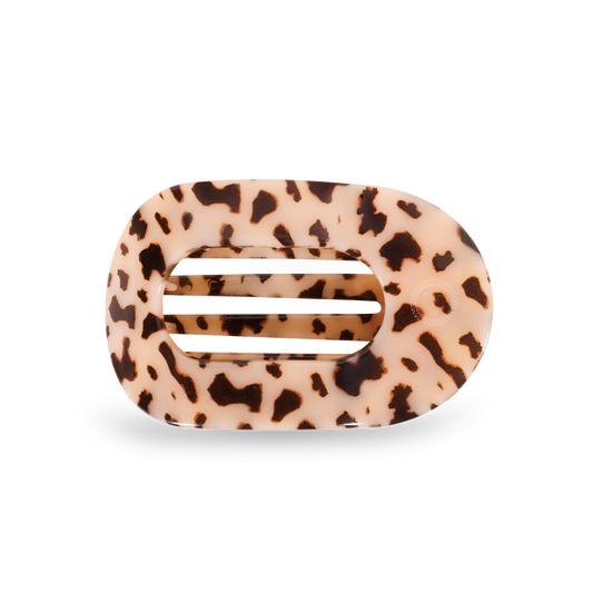 Round Flat Hair Clip | Med. | Blonde Tortoise