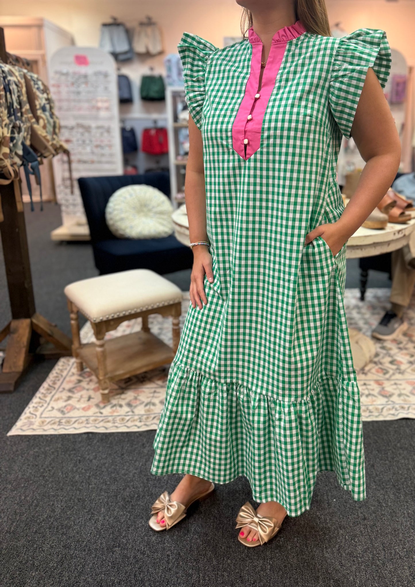 The Green Gingham Dress