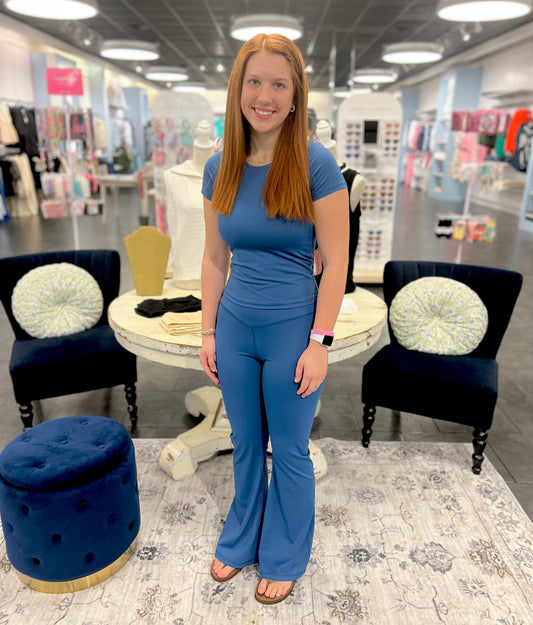 The Blue Breeze Flare Leggings