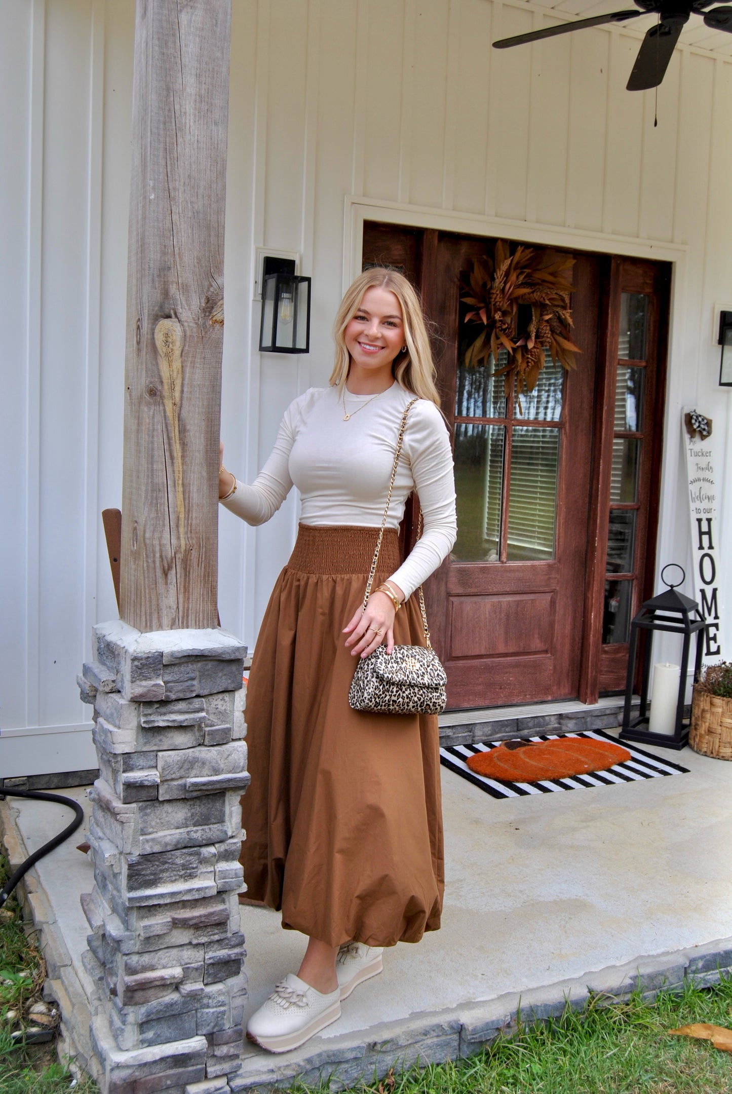 Shot of Espresso Bubble Maxi Skirt