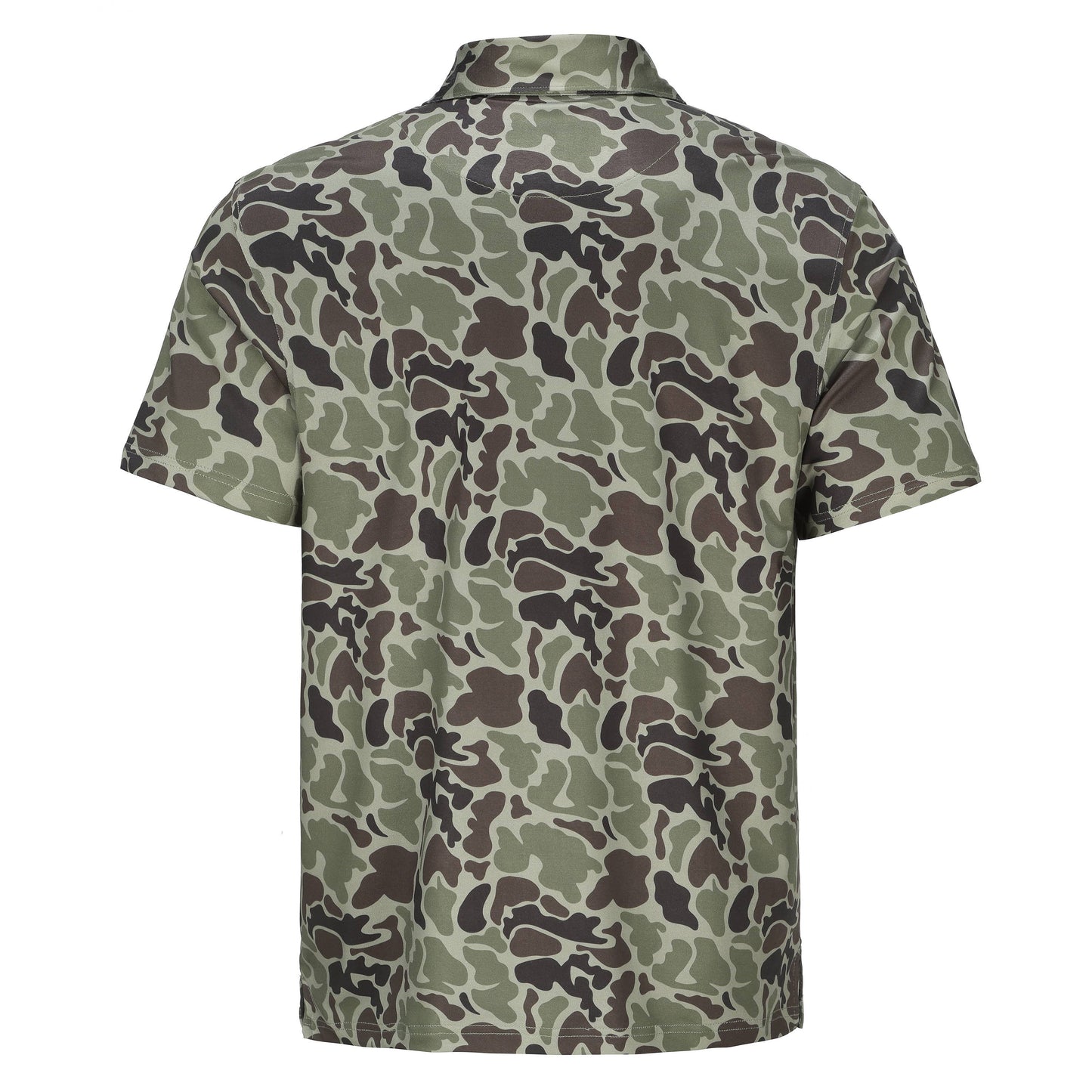 Honey Hole Outdoors Performance Polo in Woodland Camo