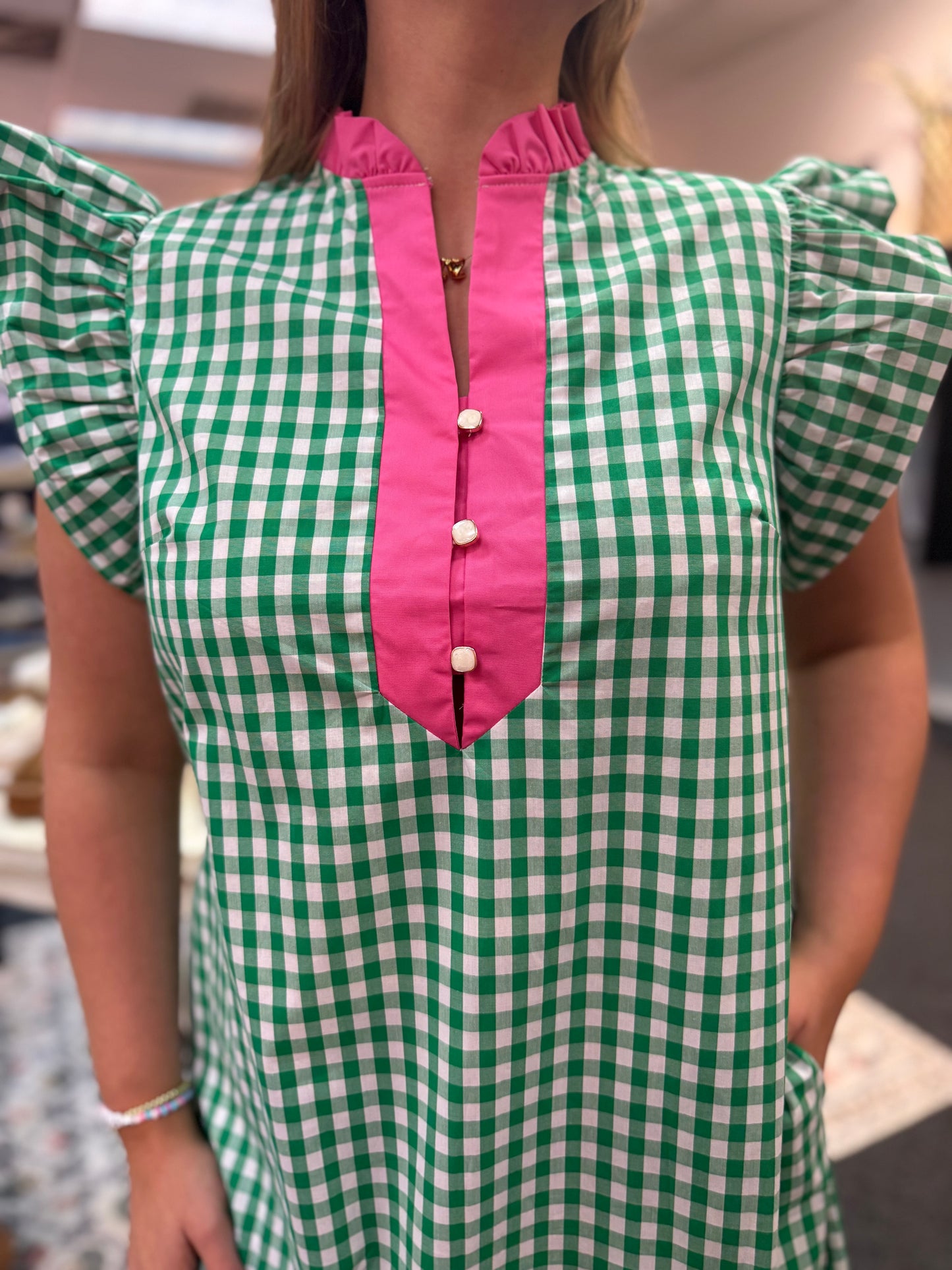 The Green Gingham Dress