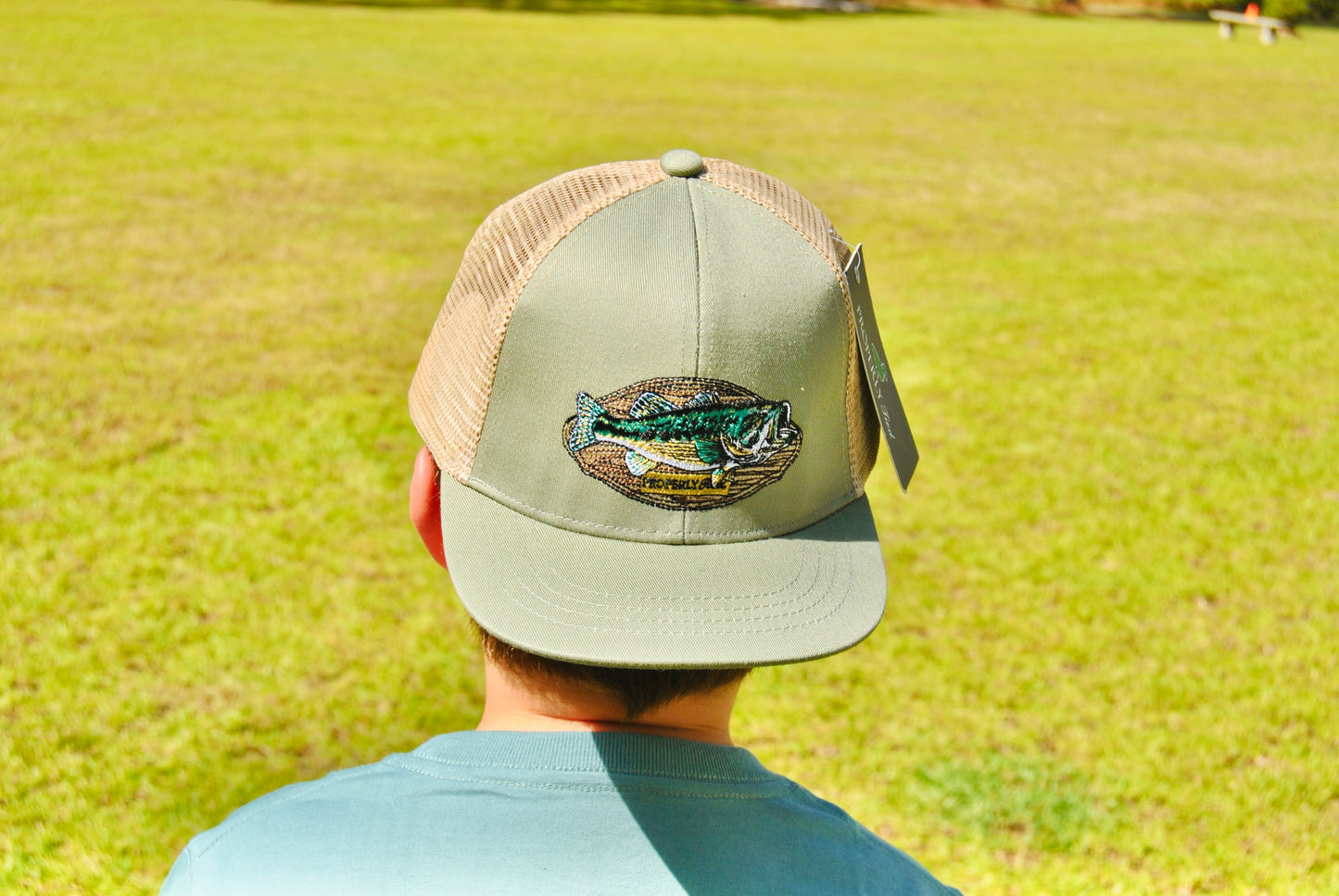 Properly Tied Boys Trucker Hat Bass Mount