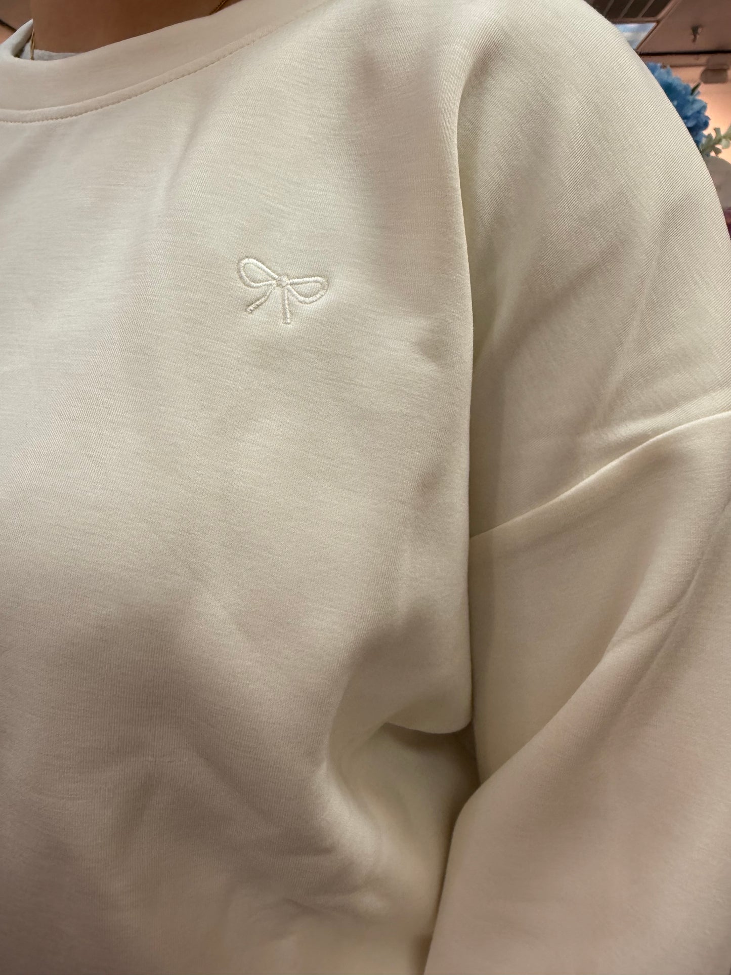 Cream Bow Shirt