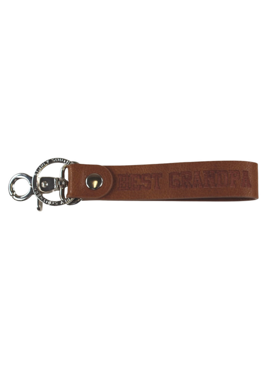 Simply Southern Men’s Leather Keychain in Best Grandpa