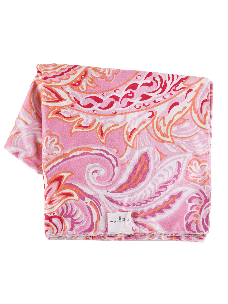 Simply Southern QuickDry Towel in Pink Paisley