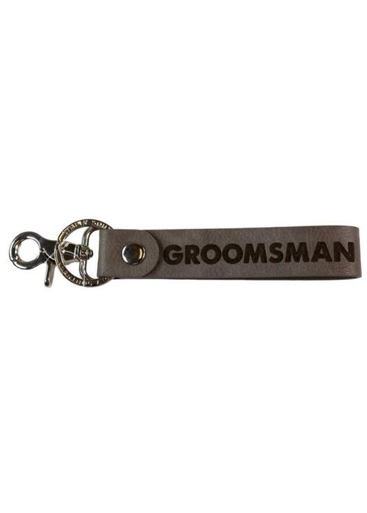 Simply Southern Men’s Leather Keychain in Groomsman