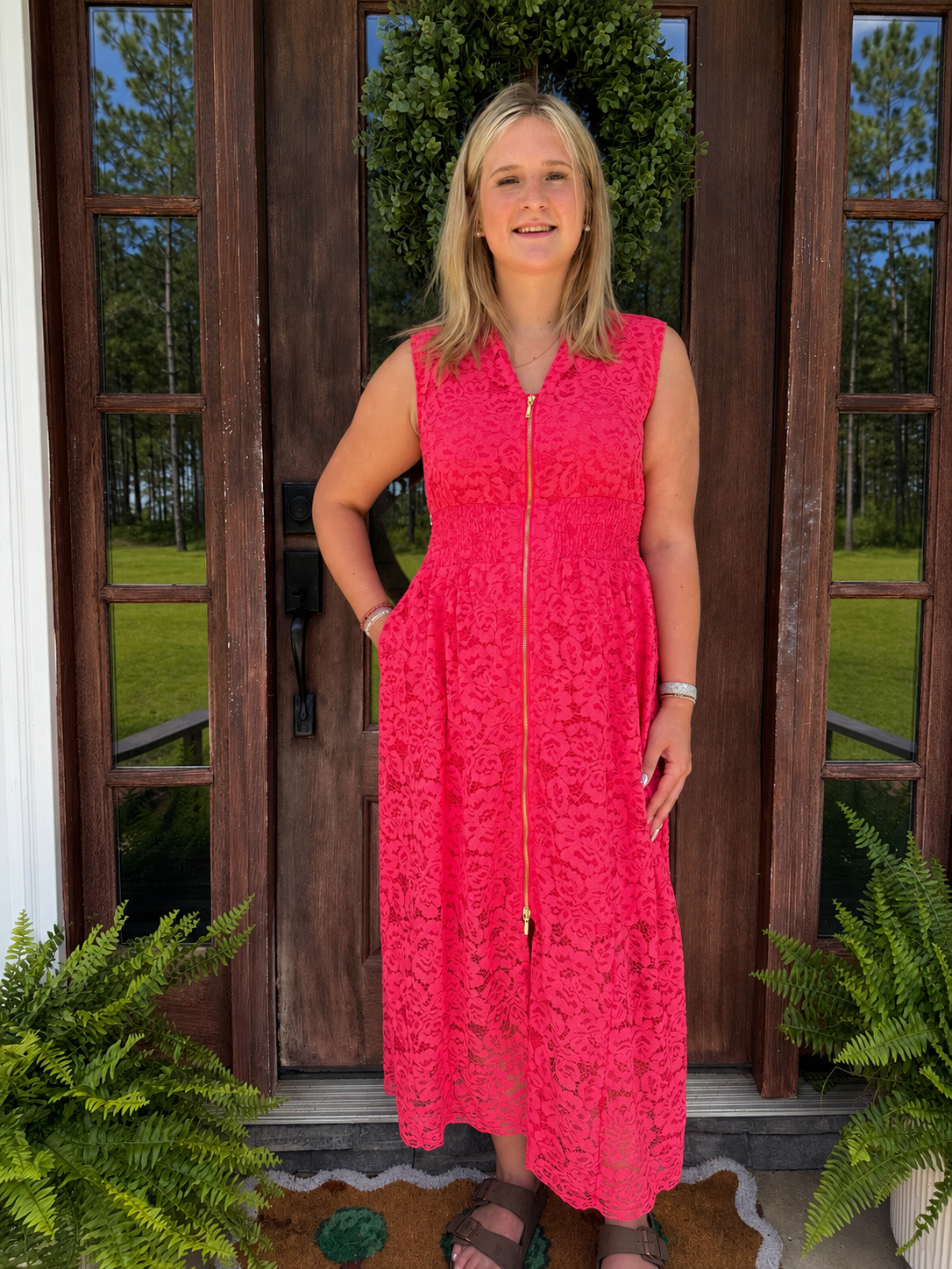 The Coral Zip Dress