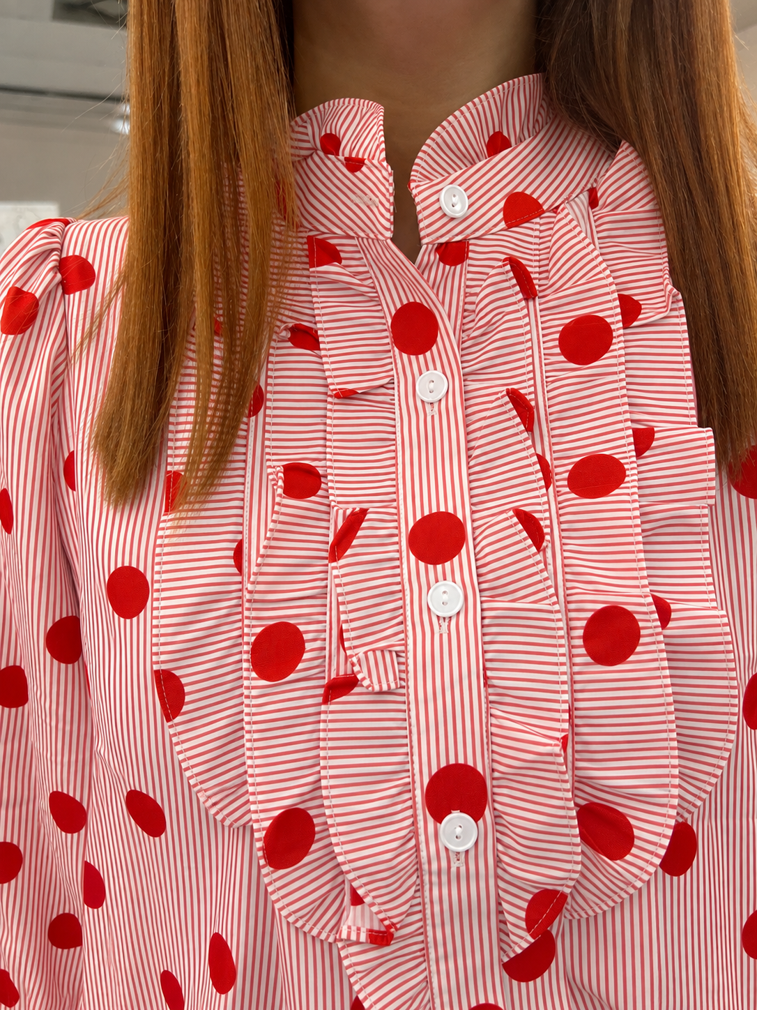 Poppy and Pinstripe Blouse