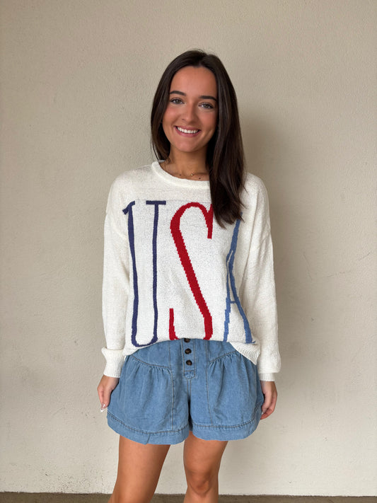 USA Knit Sunset Sweater | Simply Southern