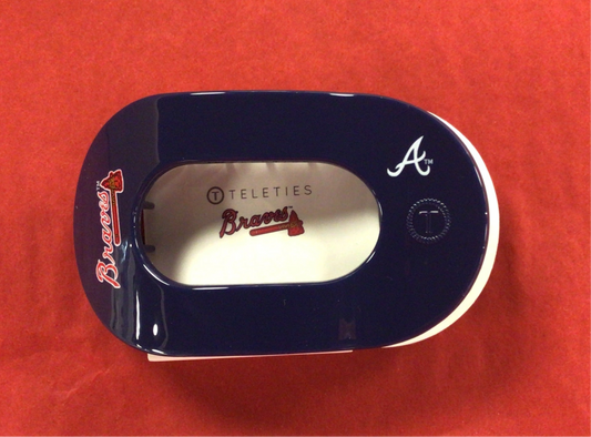 Teleties Atlanta Braves Medium Flat Round Hair Clip