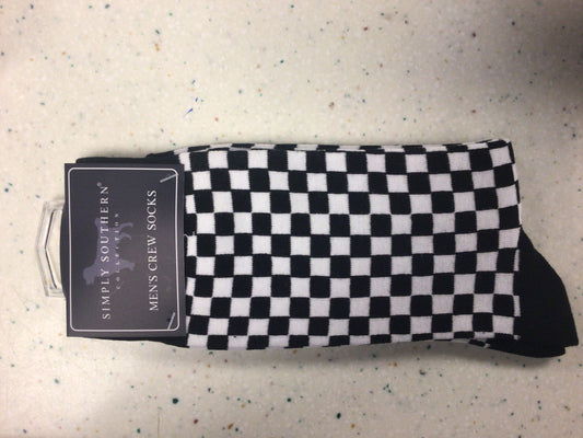 Simply Southern Men’s Crew Socks Checkered