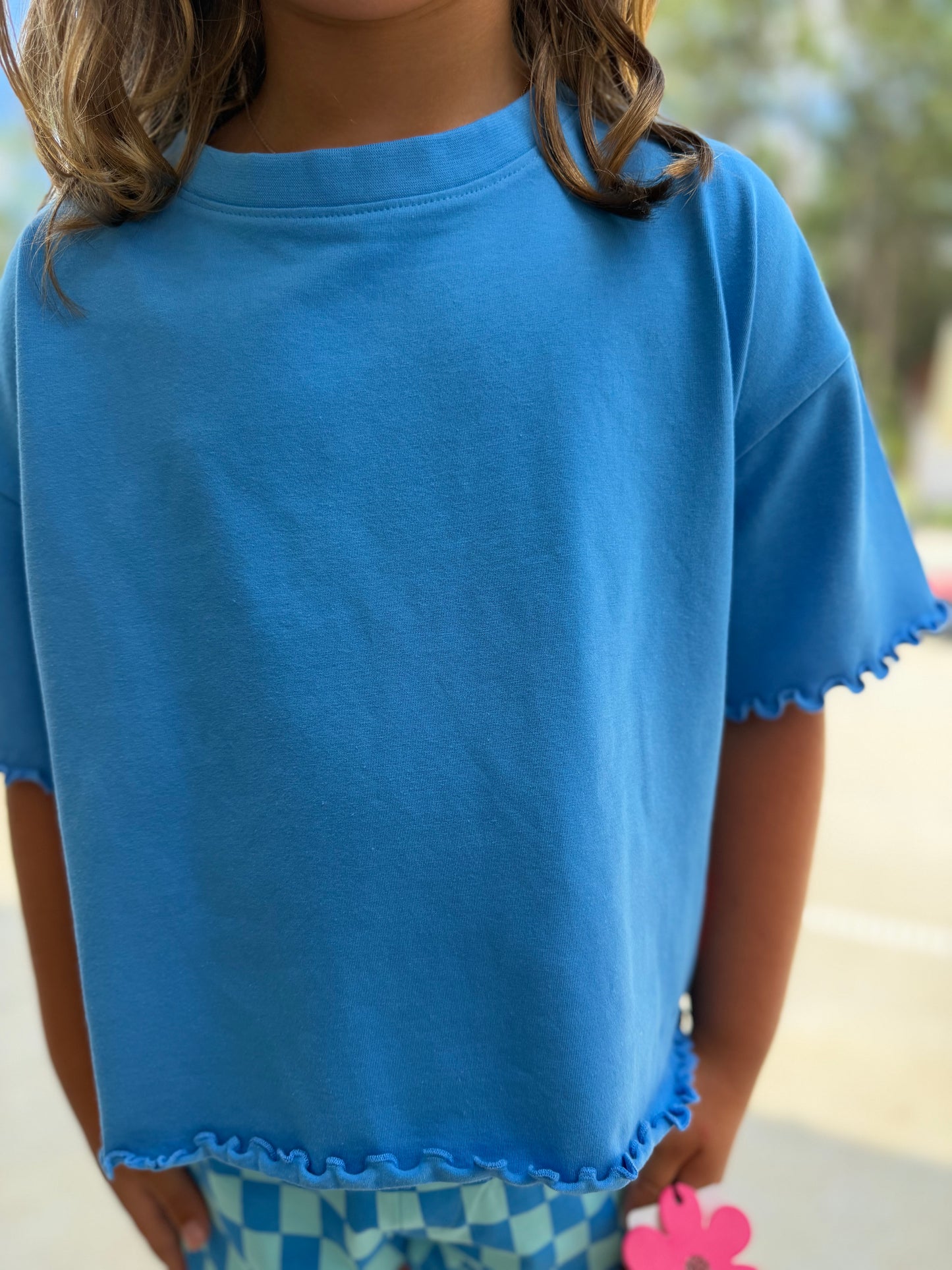 Azure Ruffle Tee