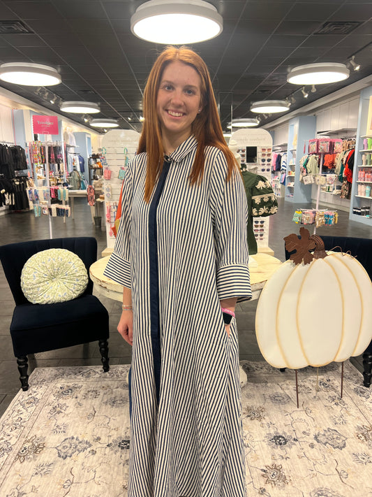 The Striped Indigo Dress