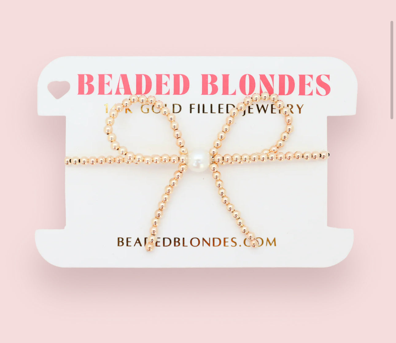 Beaded Blondes Gold Bow Bracelet
