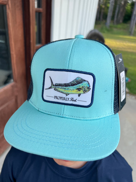 Boys Trucker Hat in Mahi