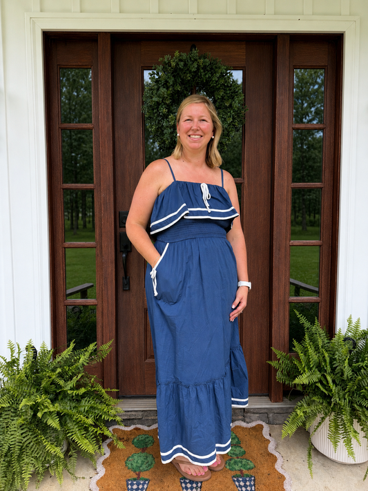 The Nautical Midi Dress
