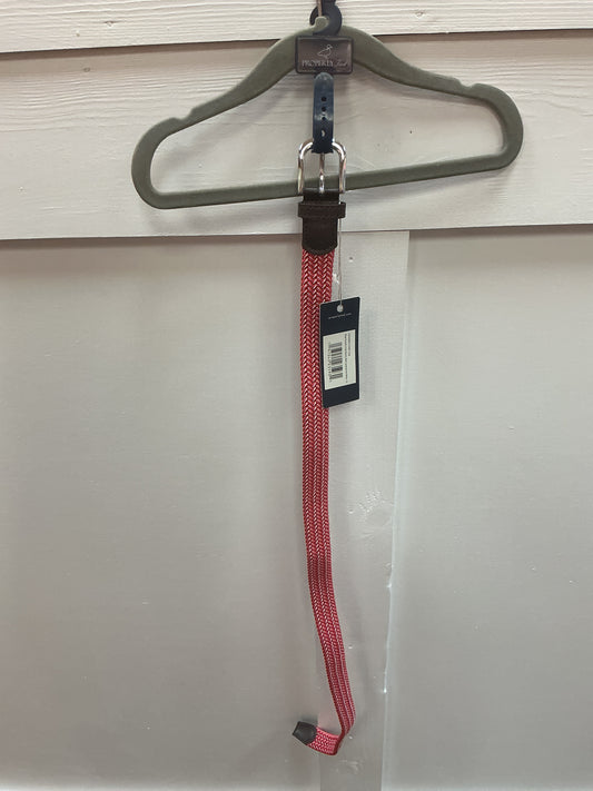 Country Club Stretch Belt in Cardinal & White | Properly Tied