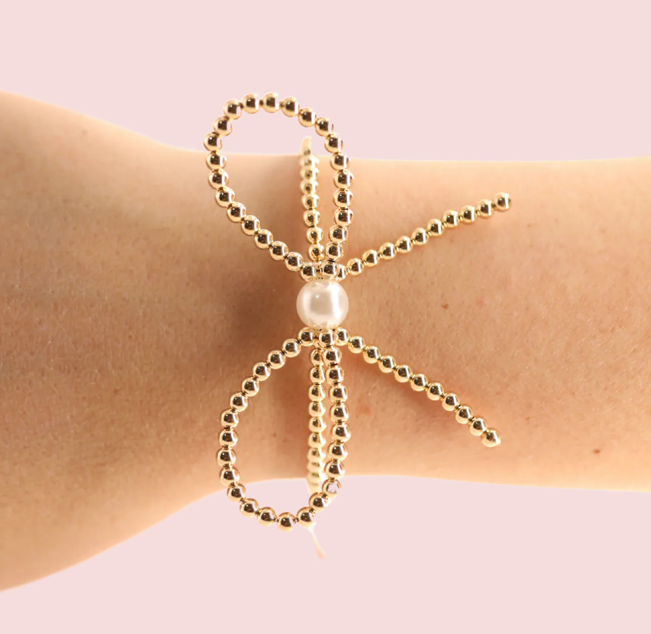 Beaded Blondes Gold Bow Bracelet