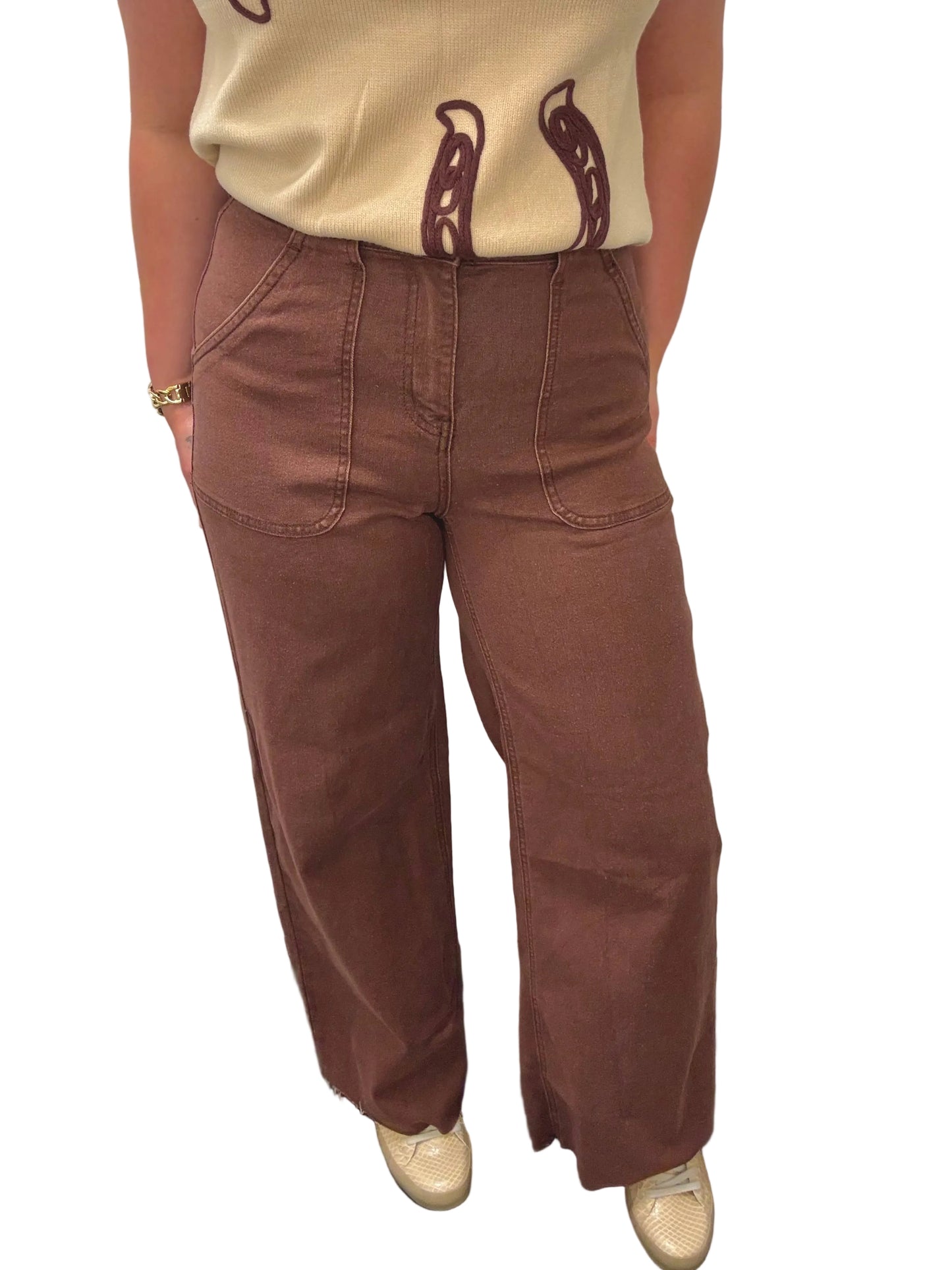 The Dark Brown Retro Jeans
