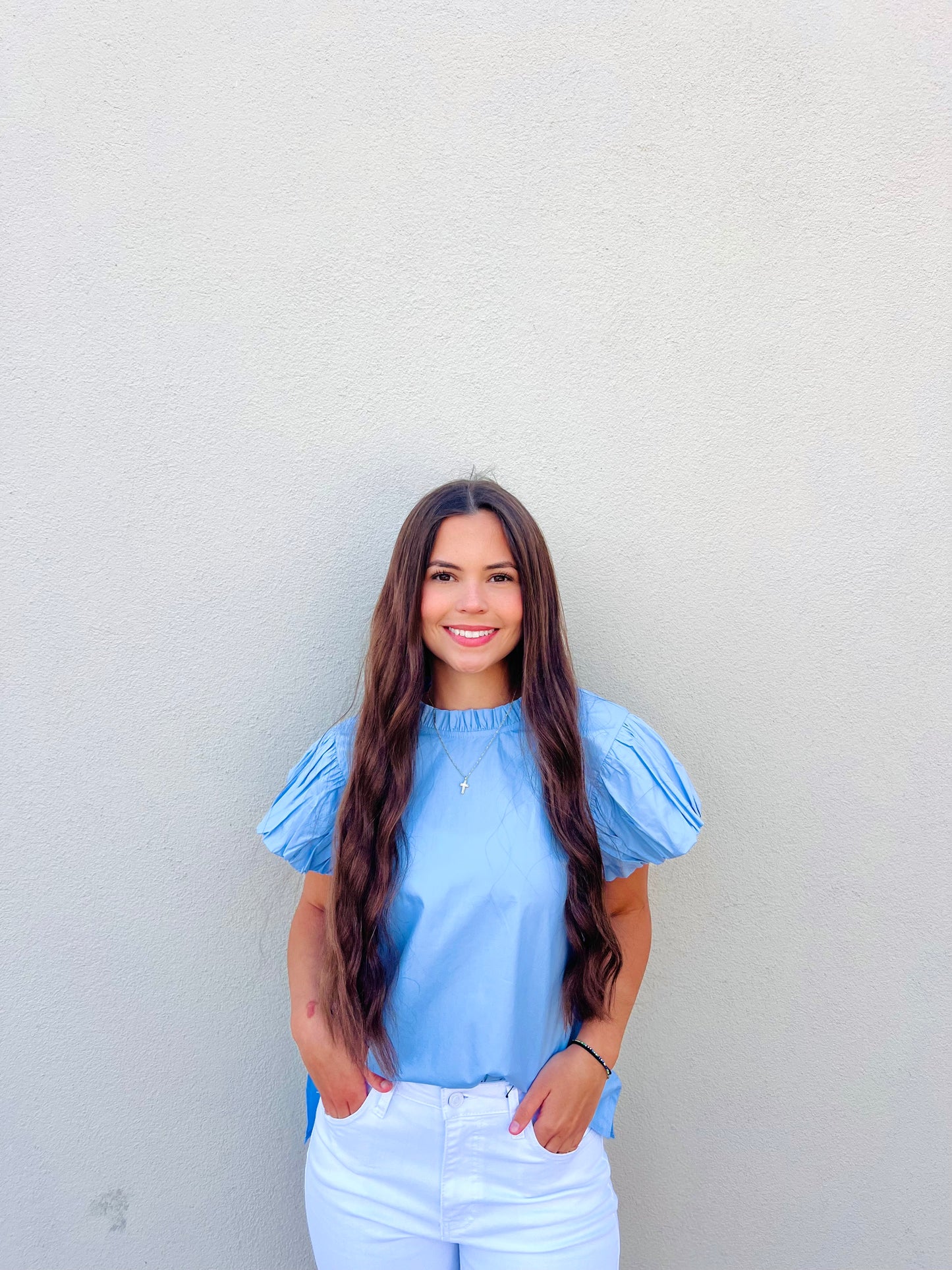 Phoebe Blouse in Baby Blue