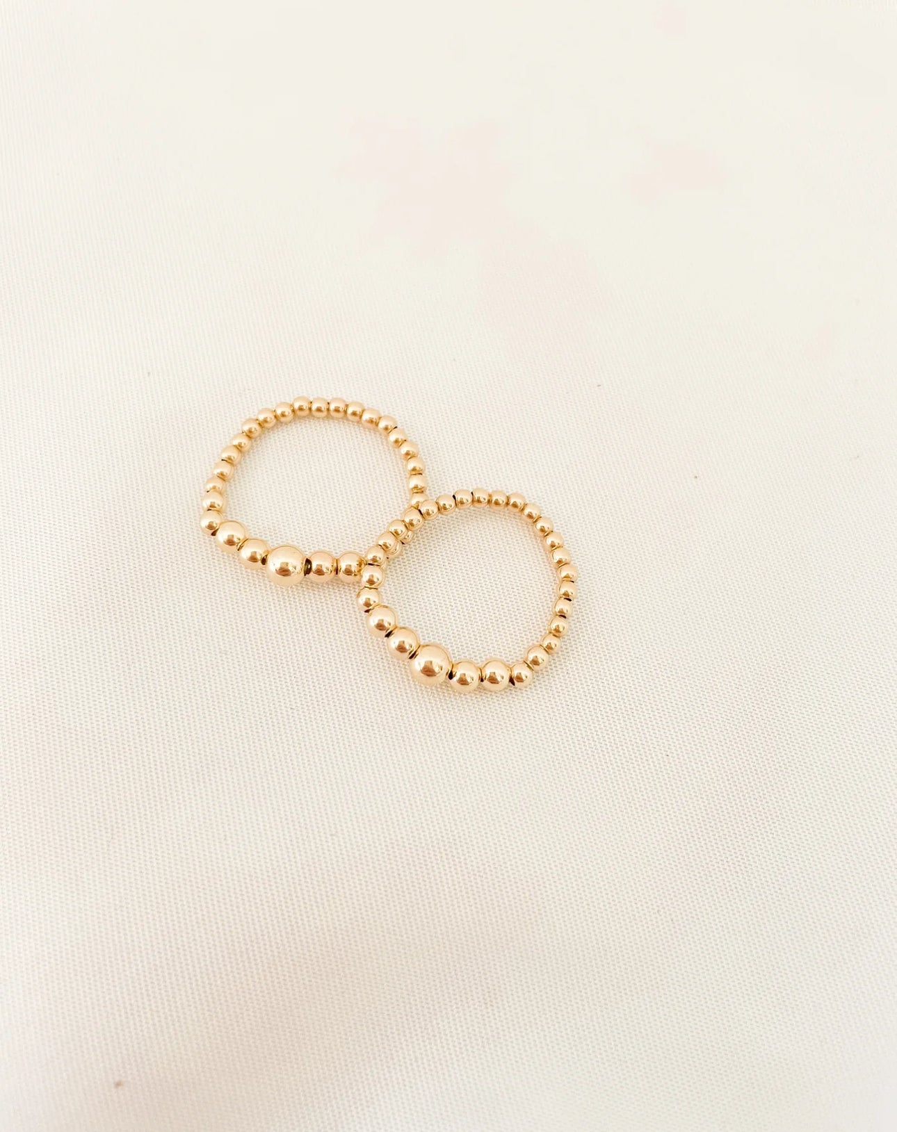 Lauren Cascade Beaded Band 3mm in Gold