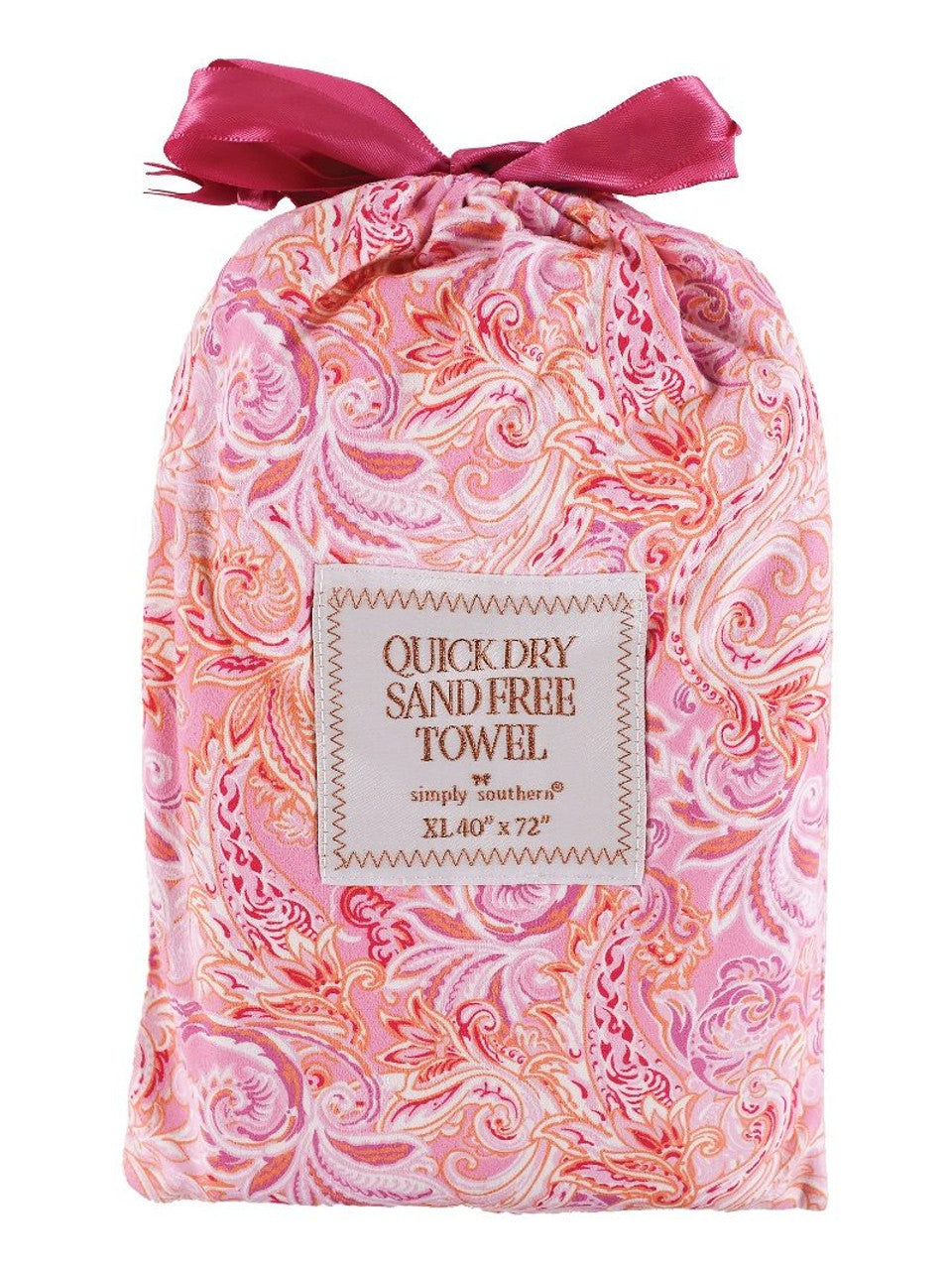 Simply Southern QuickDry Towel in Pink Paisley