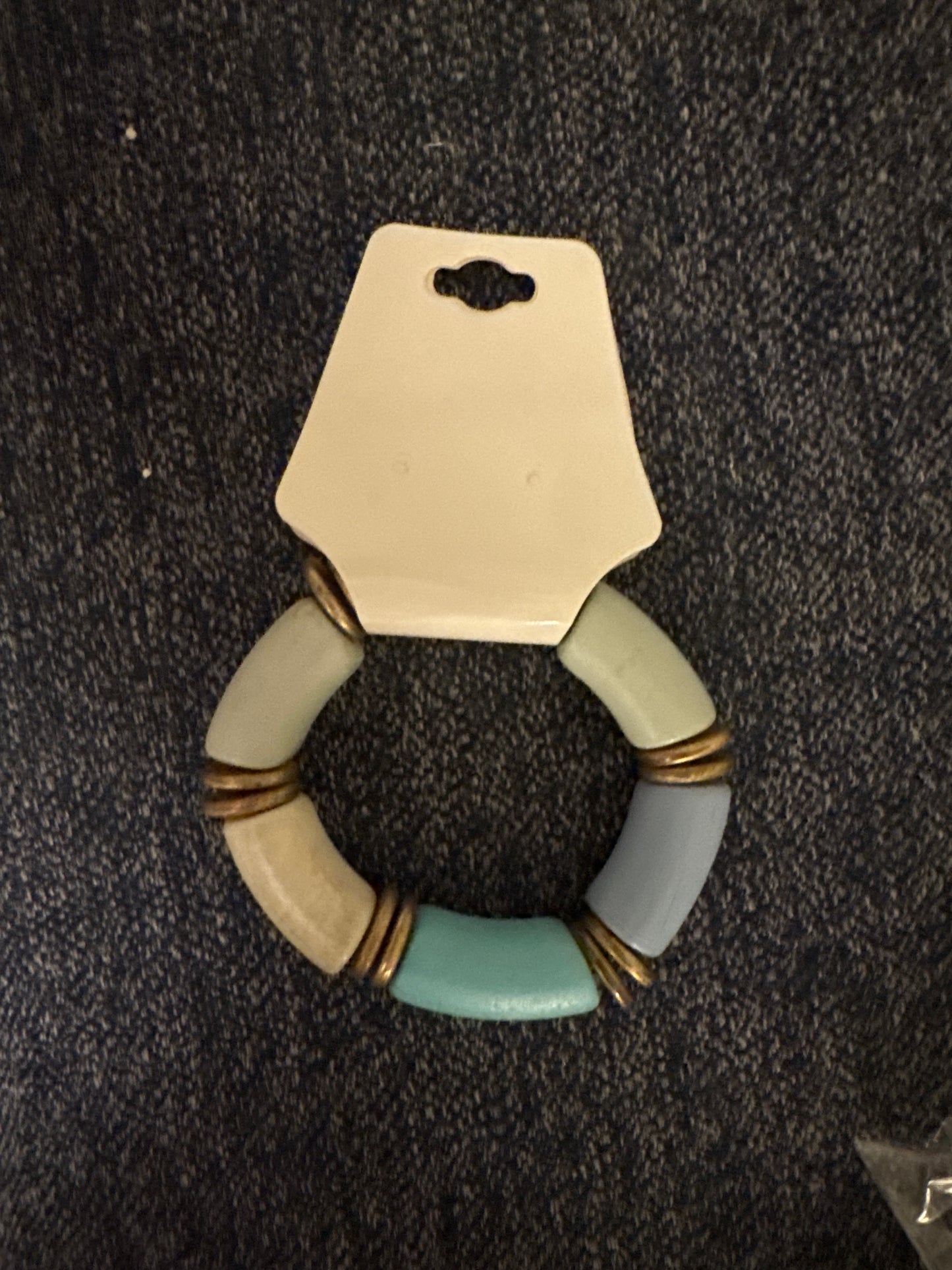 Lt blue wood bracelet