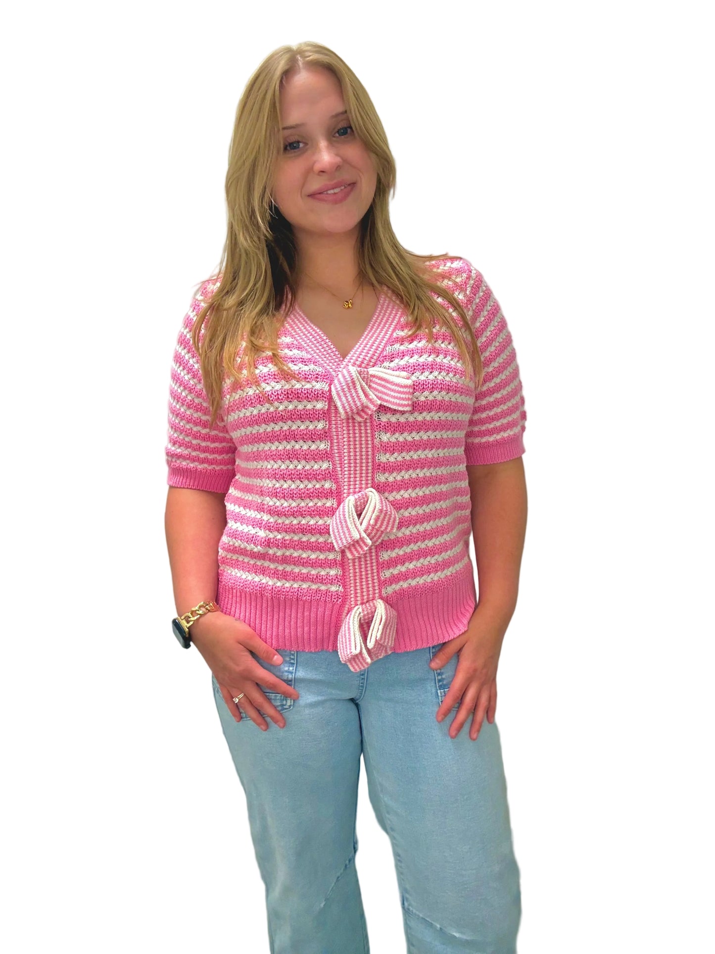 The Pretty in Pink Knit Top