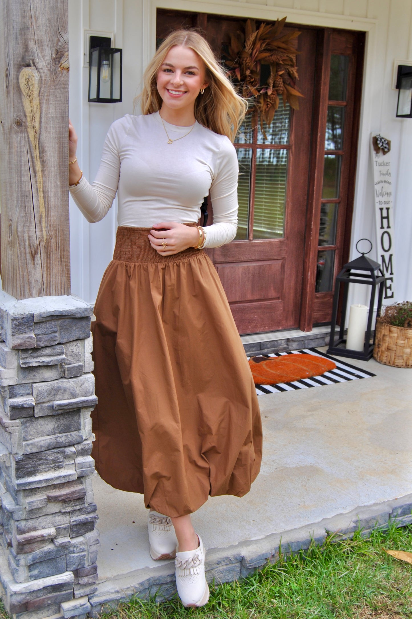 Shot of Espresso Bubble Maxi Skirt