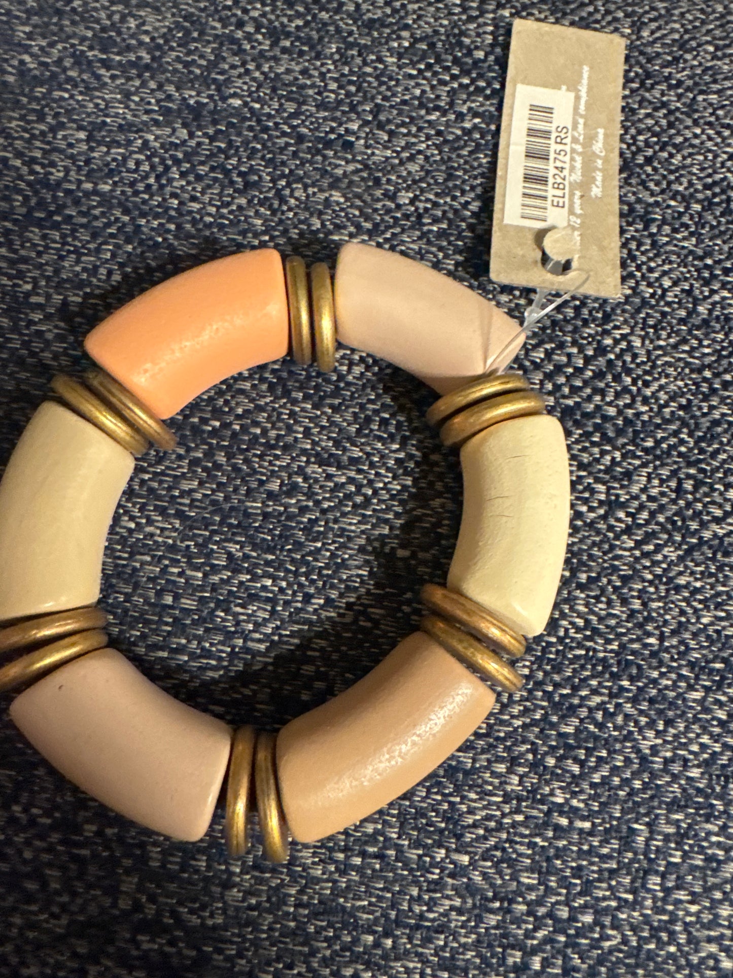 Rose wood tube bracelet