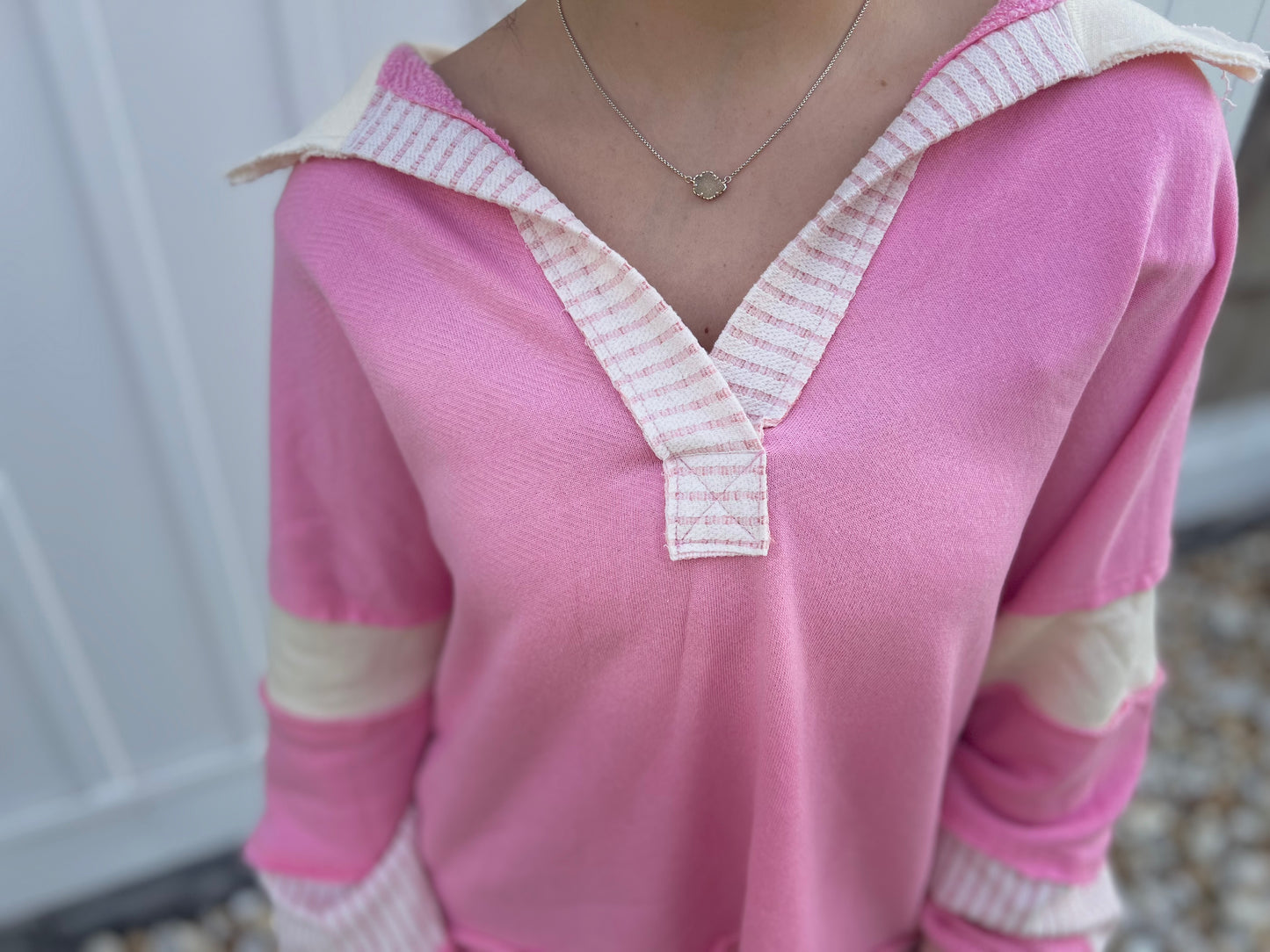 French Terry Pullover in Bubblegum