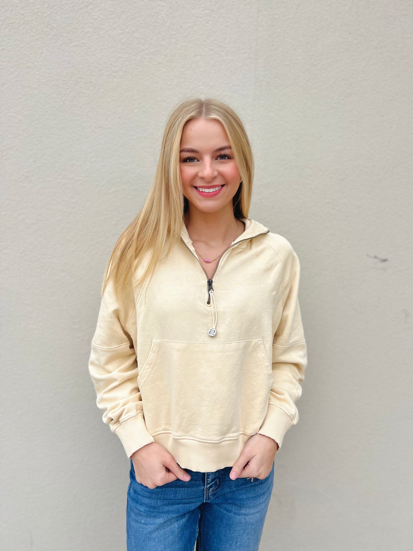 Simply Southern Scuba Pullover in Starch