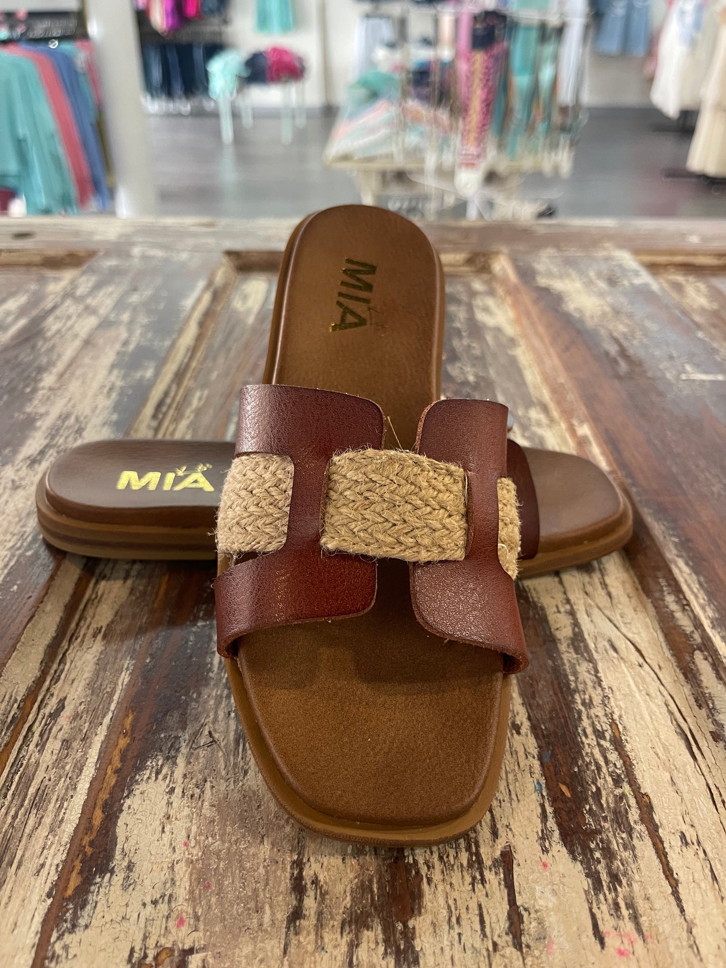 MIA Elayne Cognac Brown Youth Sandals
