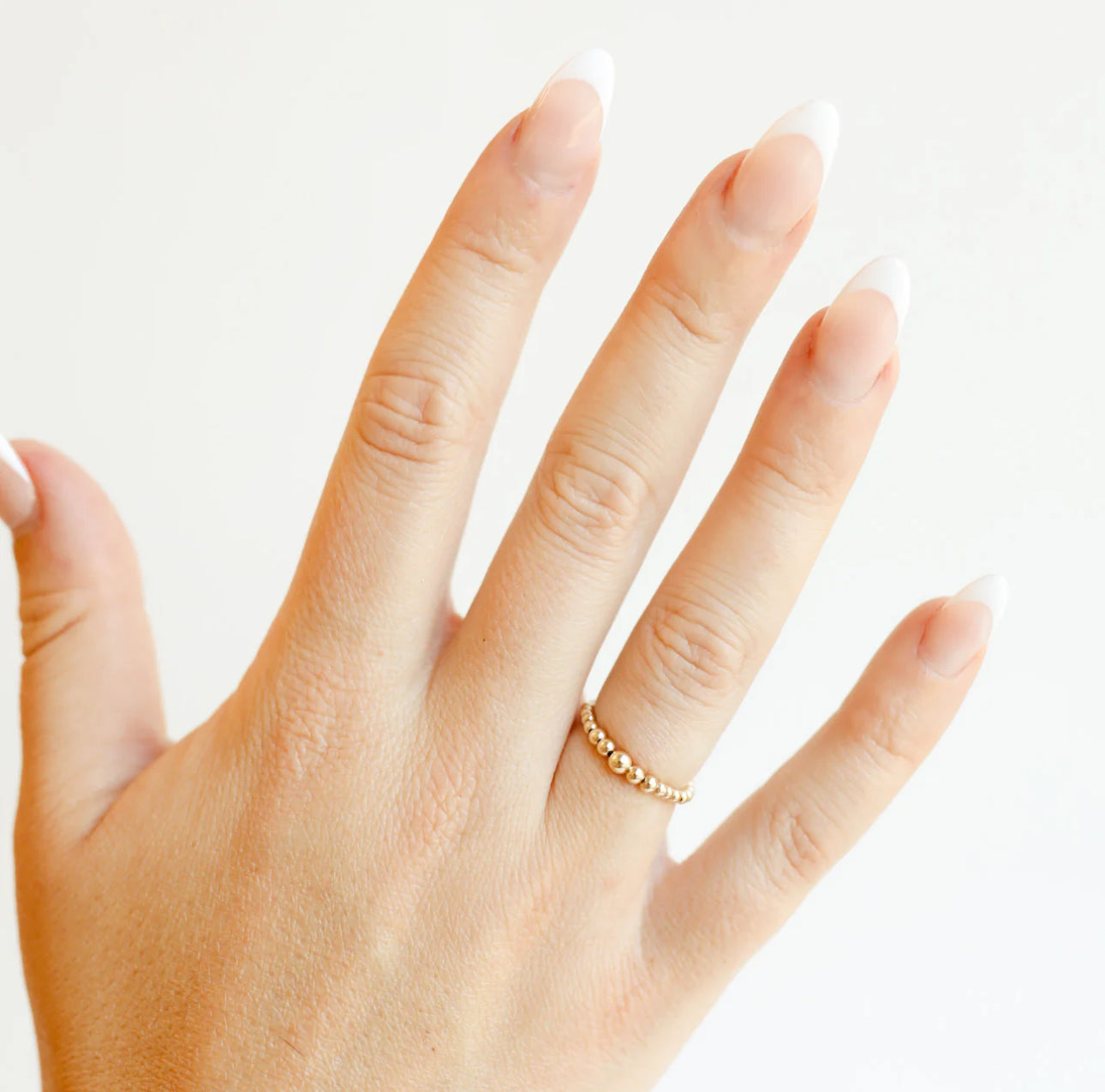 Lauren Cascade Beaded Band 3mm in Gold