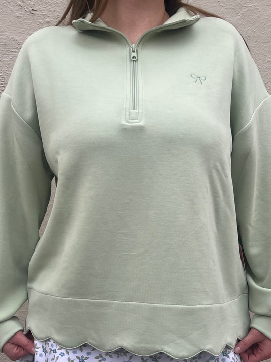 The Scalloped Sage Top