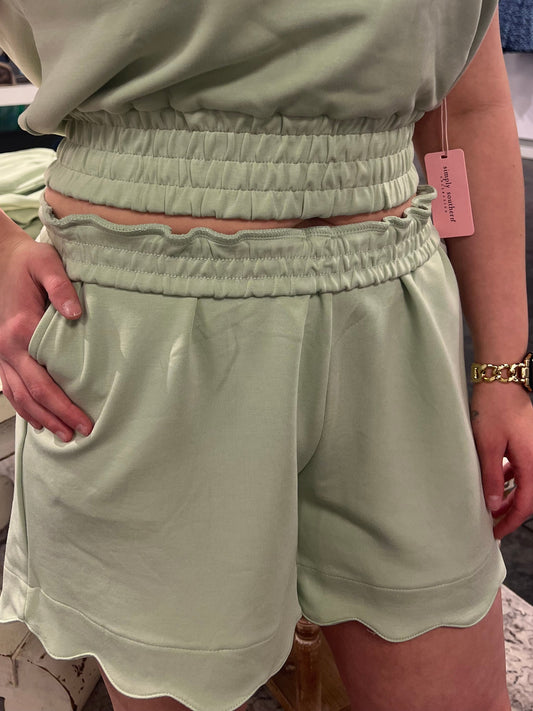 The Scalloped Sage Shorts