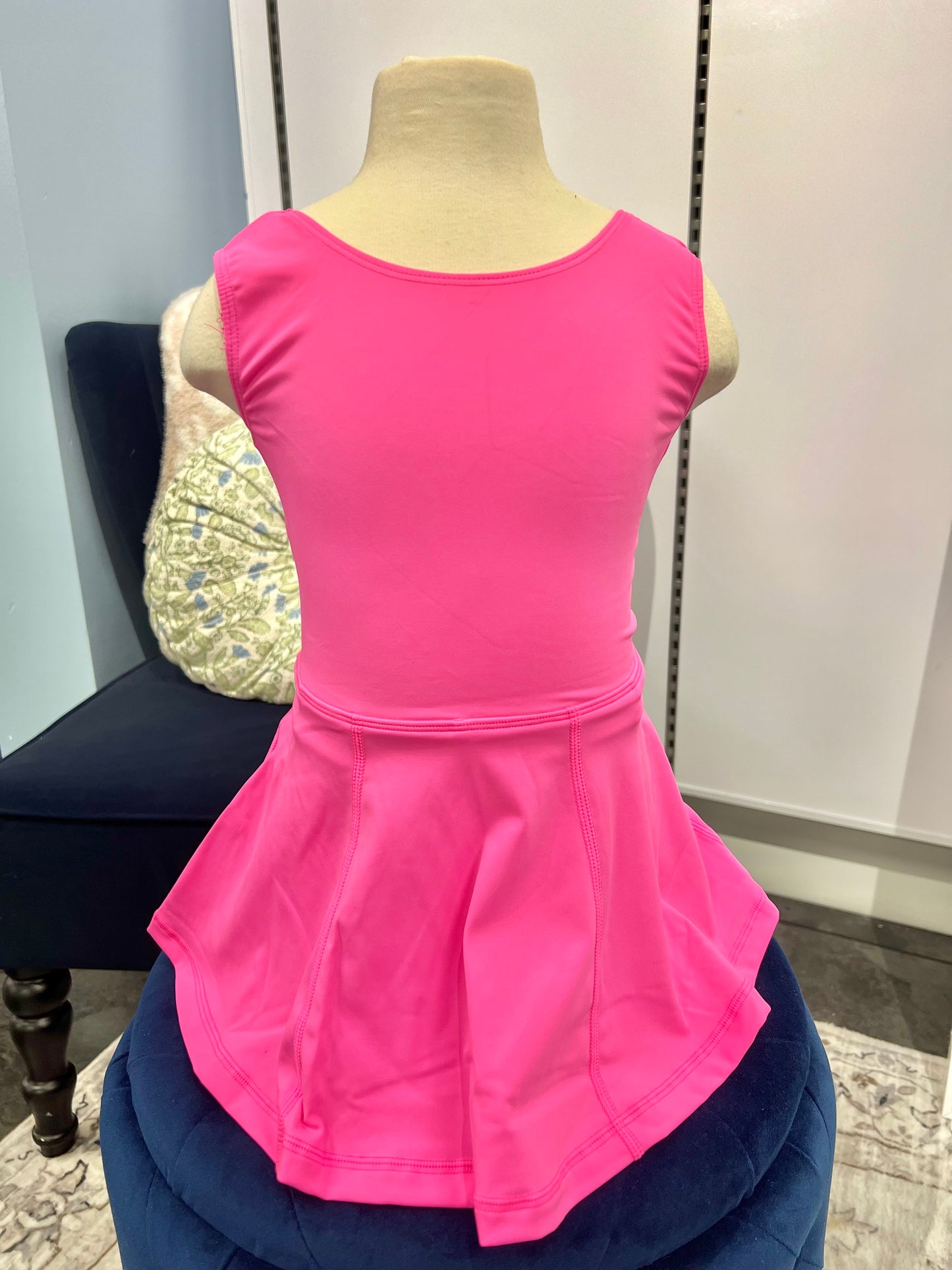 Little Girls Hot Pink Romper Dress