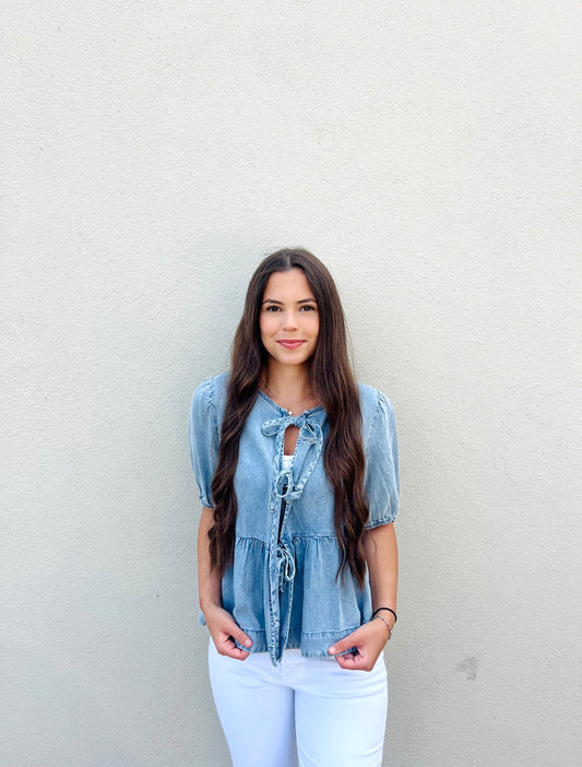 Blue Jean Baby Doll Top