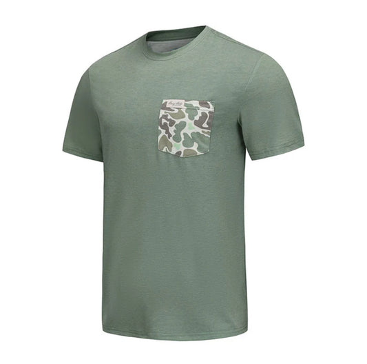 Men’s Army Green Pocket Tee | Honey Hole