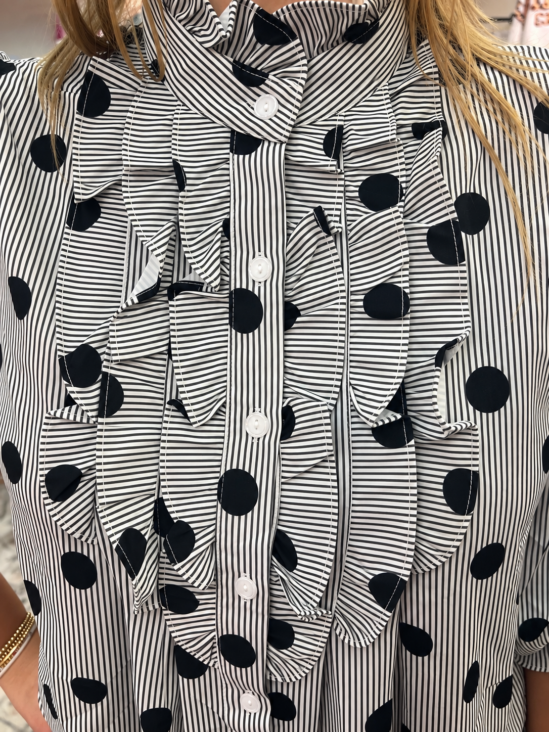 Poppy and Pinstripe Blouse